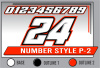 PRINTED NUMBER SET P-2